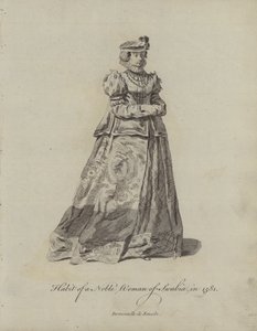 1581年のシュヴァーベンの高貴な女性の習慣 作： English School